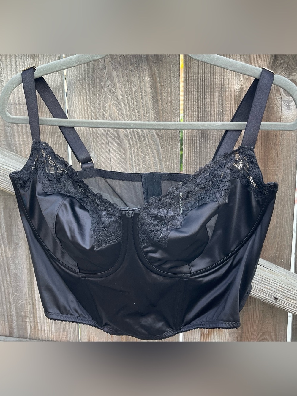 Joyspun 3XL Black Sheer Mesh Lace Bralette Intimates Top Lingerie Sleepwear